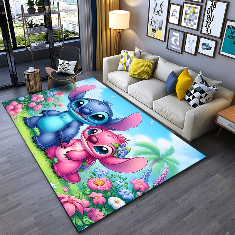 Disney Pattern Carpet Stitch 3D Printing Large Area Rug Carpet for Living Room Children's Bedroom Sofa Doormat Floor Mat Gift