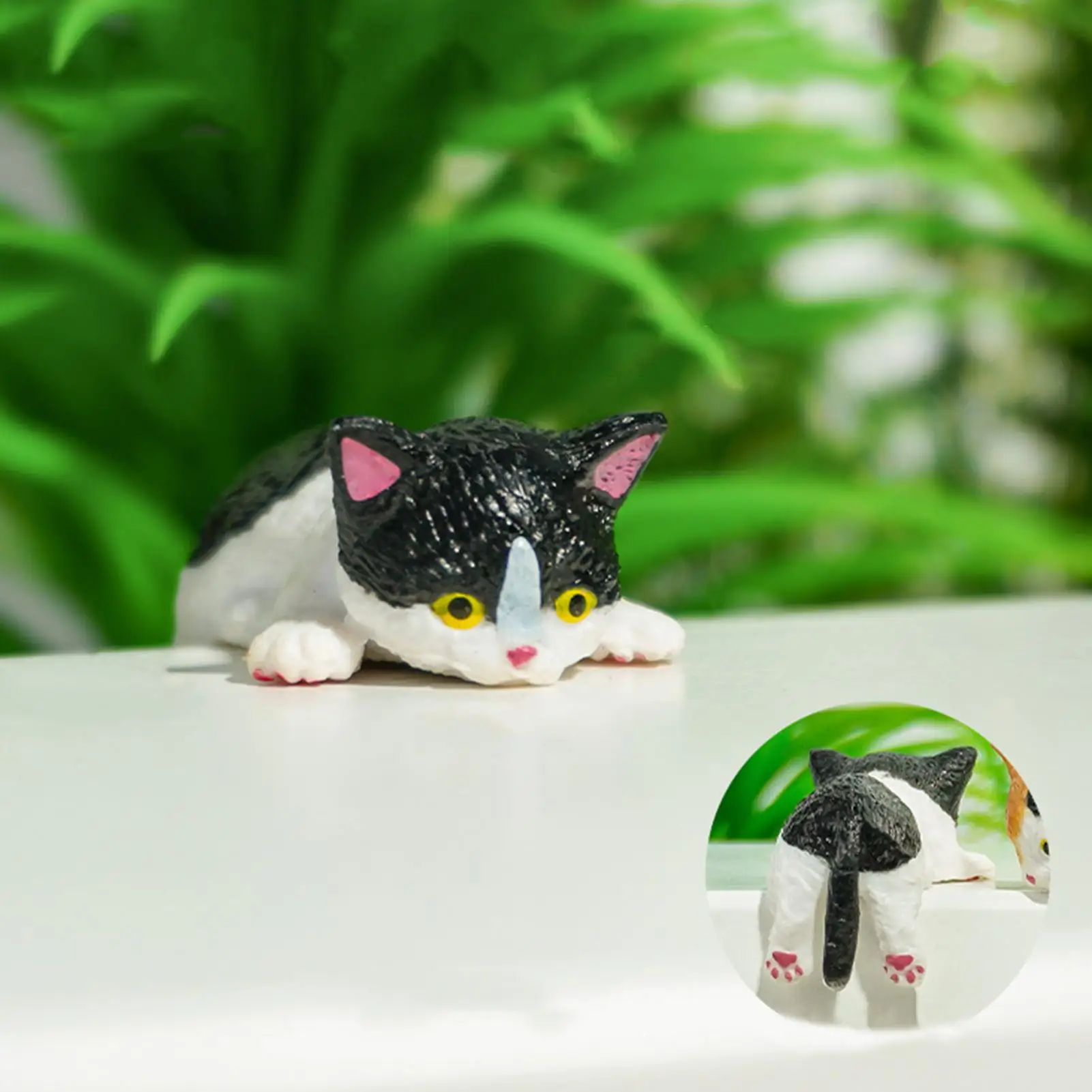 10-teiliges Mini-Katzenfiguren-Set, niedliche Kätzchenfiguren, Dekorationen für Büro, Schreibtisch, Computer, Auto-Armaturenbrett, Kunstharz-Ornamente, Geschenke – Detail 3