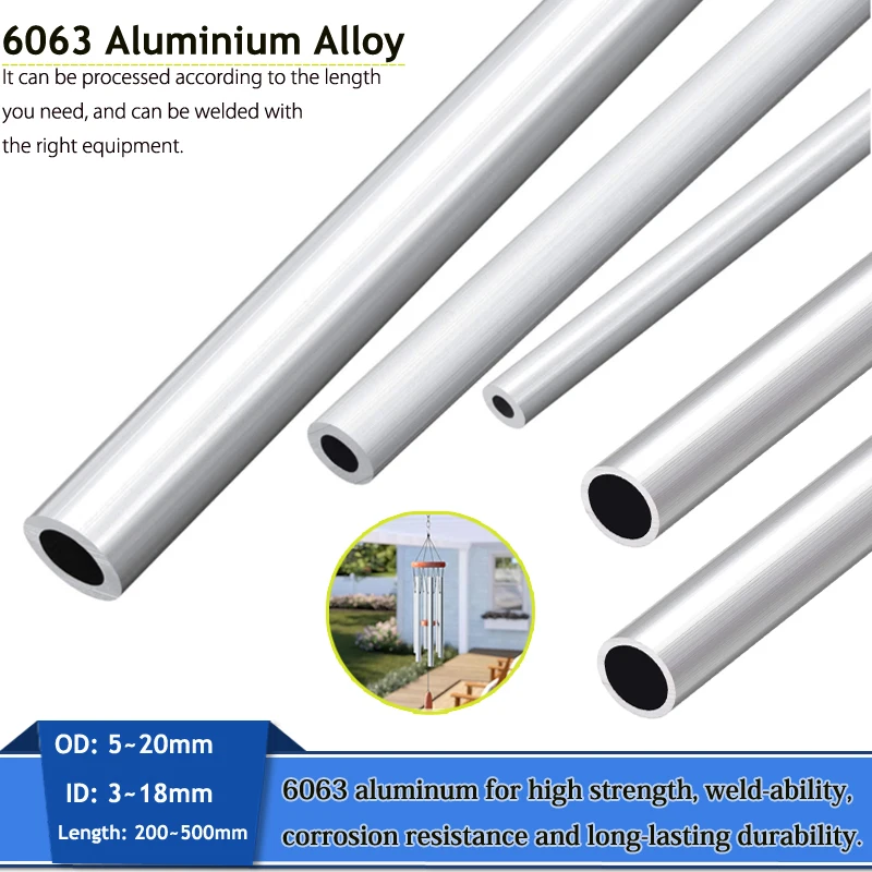 Enhanced Product Title: Premium Aluminum Alloy Tube - Adjustable Thickness & Diameter, Length Options Available