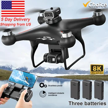S116 MAX Drone Professional with 3 Batteries 8K Dual Camera Optical Flow Brushless 360° Obstacle Avoidance WIFI FPV RC Dron Toys 1