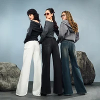TOYOUTH femmes Denim jean 2025 automne nouveau rétro Lycra Micro Flare pantalon 4