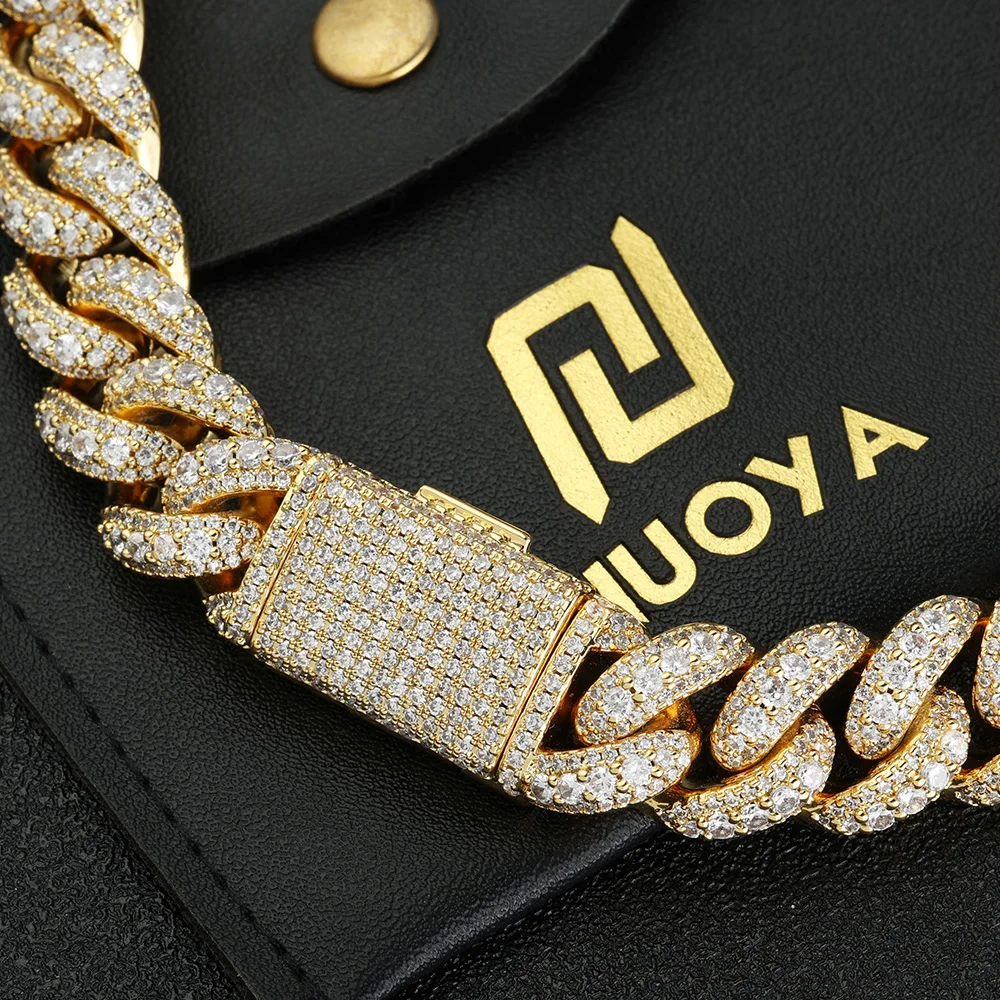 Collana E Bracciale Cubana Hip Hop - Acciaio Titanio Larghezza 9mm - Foto 3