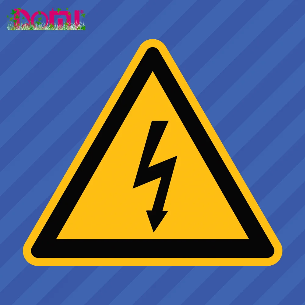 High Voltage Electric Shock Hazard Warning Symbol Vinyl Decal Sticker High Quality KK Vinyl Cover Scratches Waterproof PVC