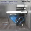 Smart Bidet Toilet, One Piece Toilet Quiet-Closed Heated Seat Sensor, Auto Close/Open, Foot Kick & Blackout Flush, Warm Wash 6
