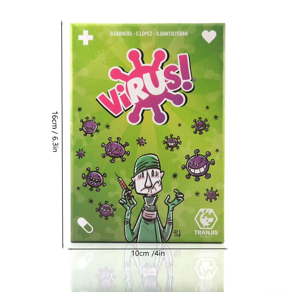 In Spanish Version In English Virus Card Game The Contagiously Virus 2 Card Correct Version Party Game For Fun Family Games card games virus game cards