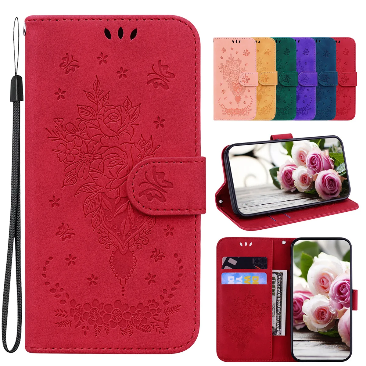Sunjolly Phone Cover For Motorola Moto G Stylus 2022 5G G Edge Plus 2020 Edge 30 Pro E32 G52 Flip Wallet Pu Leather Phone Case