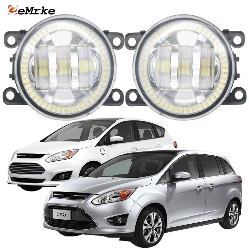 2X Led Car Fendinebbia Per Ford C-Max 2 / Grand C-Max/ C-Max Hybird Angel Eyes Halo Drl Luci Di Marcia Diurna Accessori