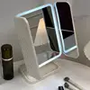 Smart Mirrors Makeup Table Mirrors Makeup Mirrors LED Lights Vanity Mirrors with Magnification Trifold Cosmetic Mirrors 180 2