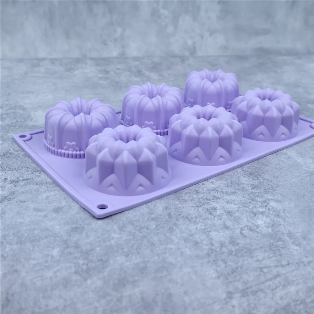 Large Size Holes Castle Crown Shape Cake Mold Silicone Ice