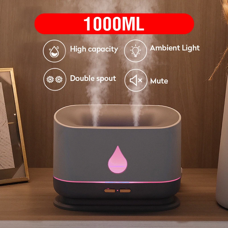 1000Ml Air Humidifier Large Capacity Air Diffuser Atomizer Ultrasonic Aroma Diffuser Cool Mist Maker Air Humificador Humidifier