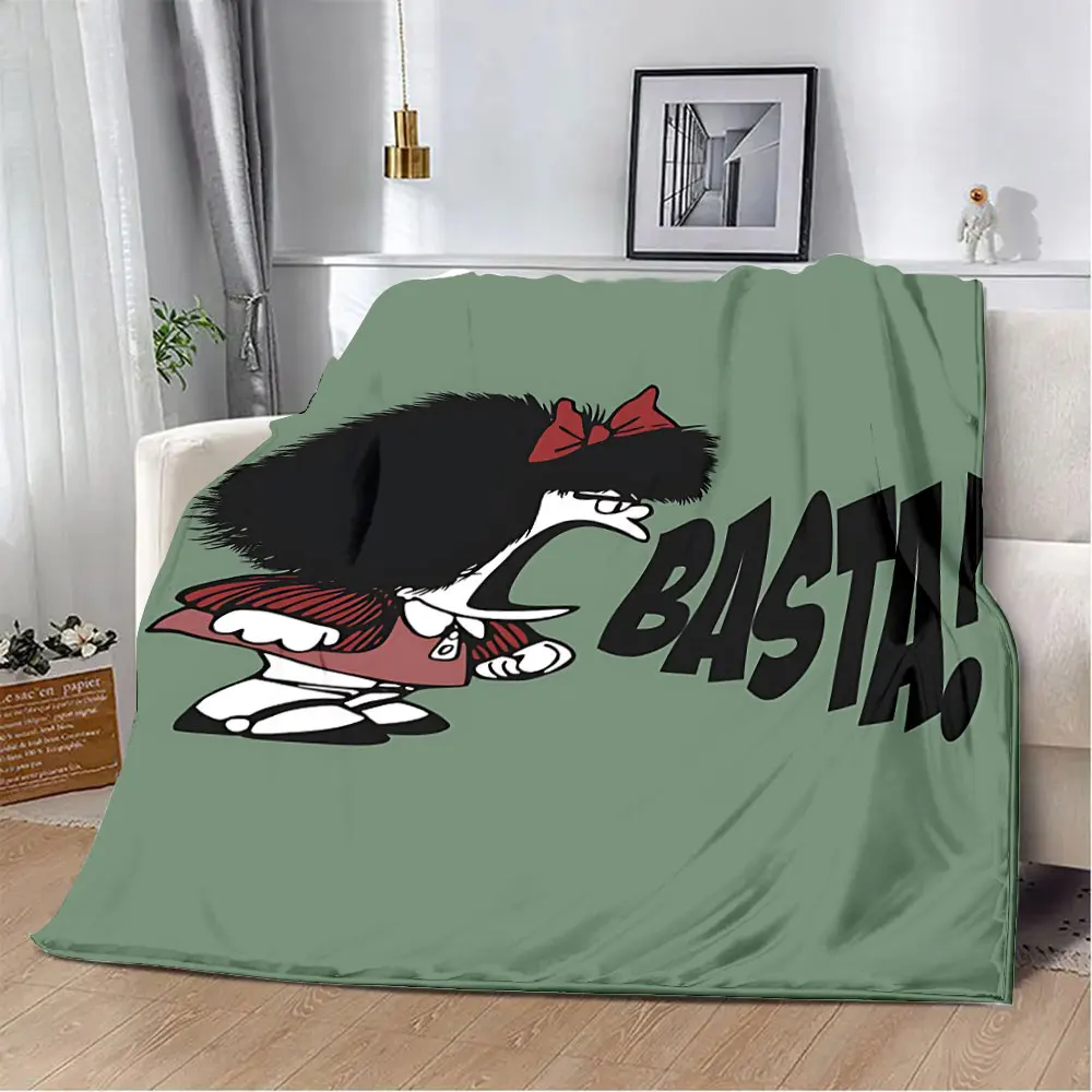 Hot Comics Cute Mafaldas Printed Blanket Picnic Blankets Warm Blanket Soft and Comfortable Blanket Home Travel Birthday Gift 3