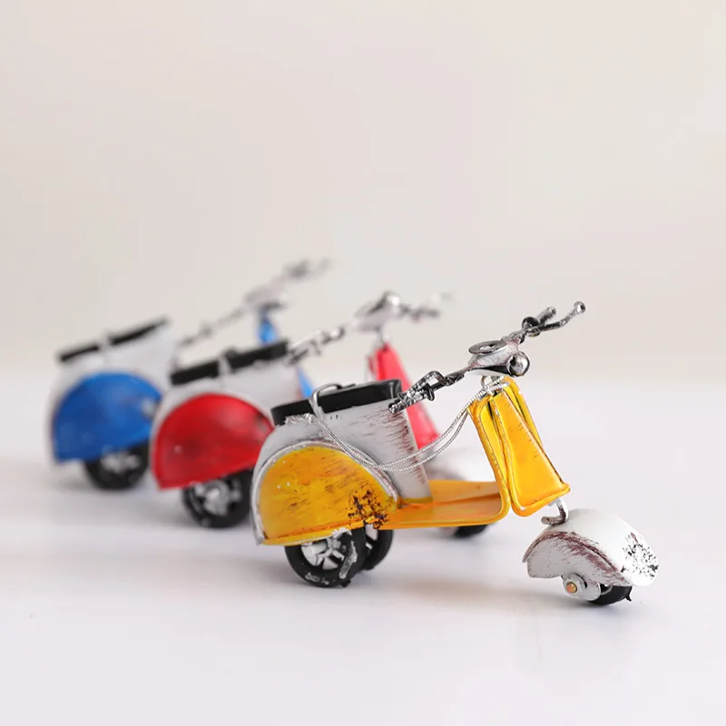 Vilead American Little Sheep Iron Motor Figurines Vintage Home Decor Motorcycle Roman Holiday Souvenirs Desktop Decoration House ornament crafts miniature ornament