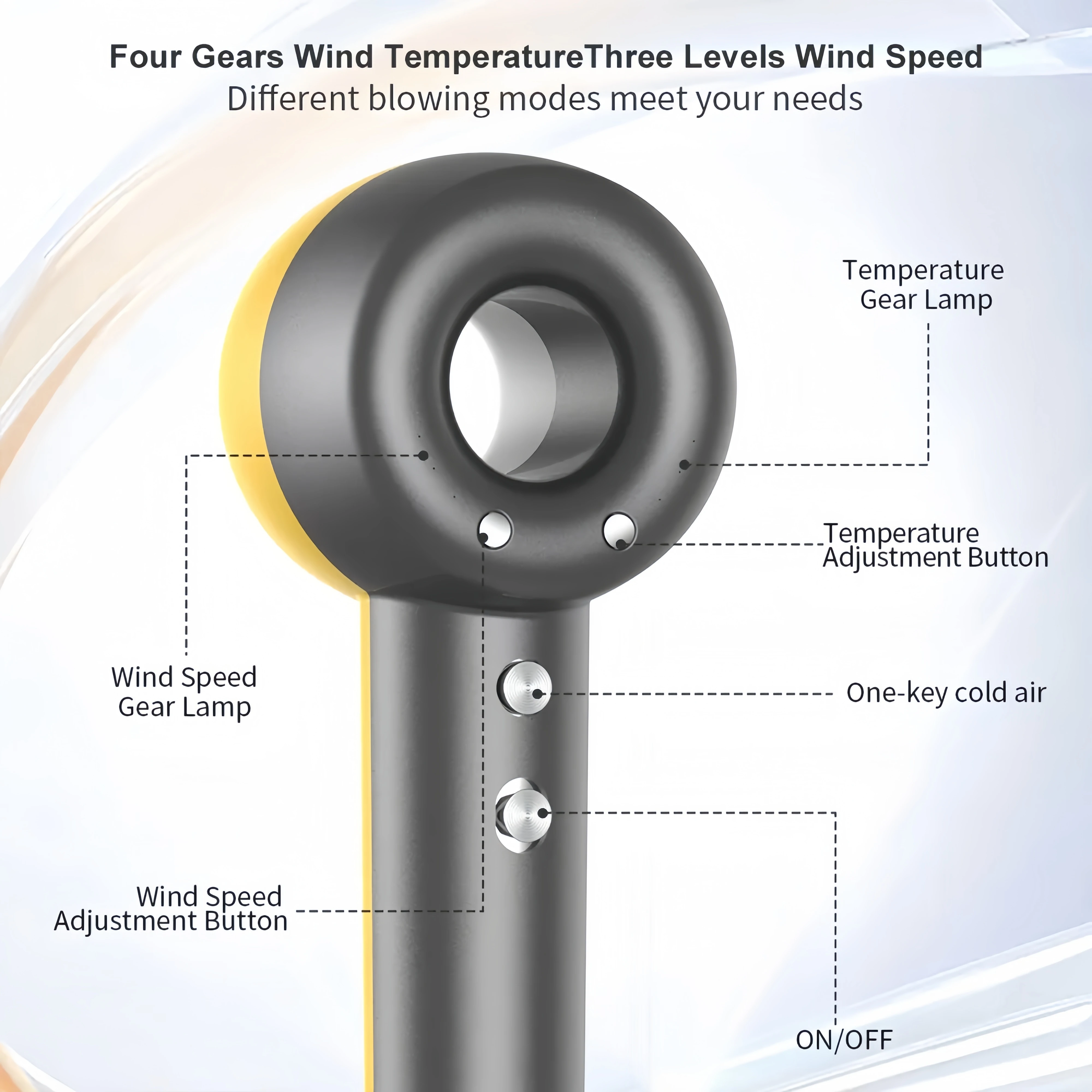 Professinal Leafless Hair Dryer Negative Lon Hair Care Quick Dry Powerful High Speed Hair dryers for Travel & Home 6