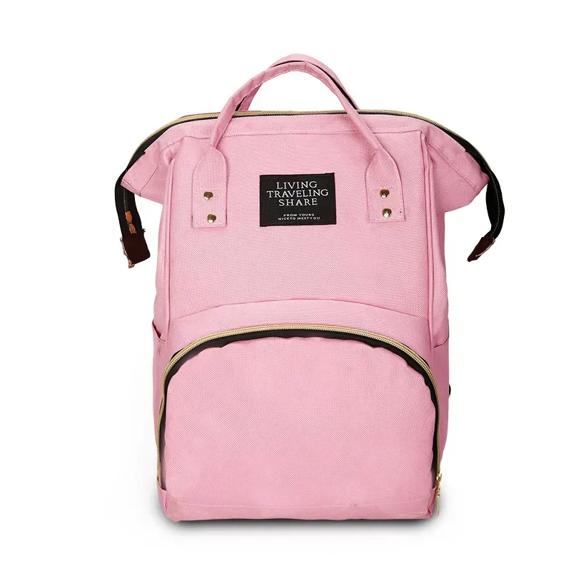 Maternity Bag Mommy Bag Fashion Milk Storage Handheld Canvas Color Matching Backpack Women's Bag Baby Mom Bottle Large Capacity