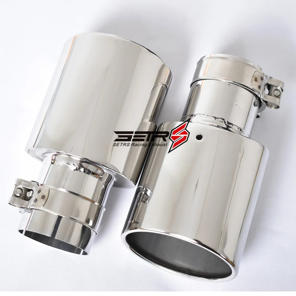Car Accessories Outlet 1PC 105 mm Oval Stainless Steel Universal Exhaust Tip Muffler Pipe For Reiz Carola exhaust muffler tip exhaust pipe muffler exhaust trim pipe