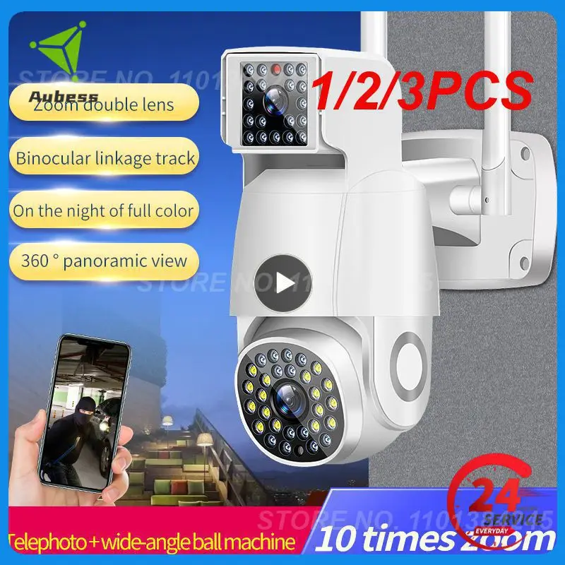 

1/2/3 шт., IP-камера с двойным объективом, 4 + 12 мм
