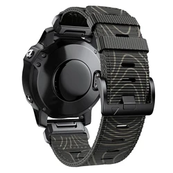 QuickFit Braided Nylon Strap, 22mm/26mm, - QuickFit 26mm (Black stripe)