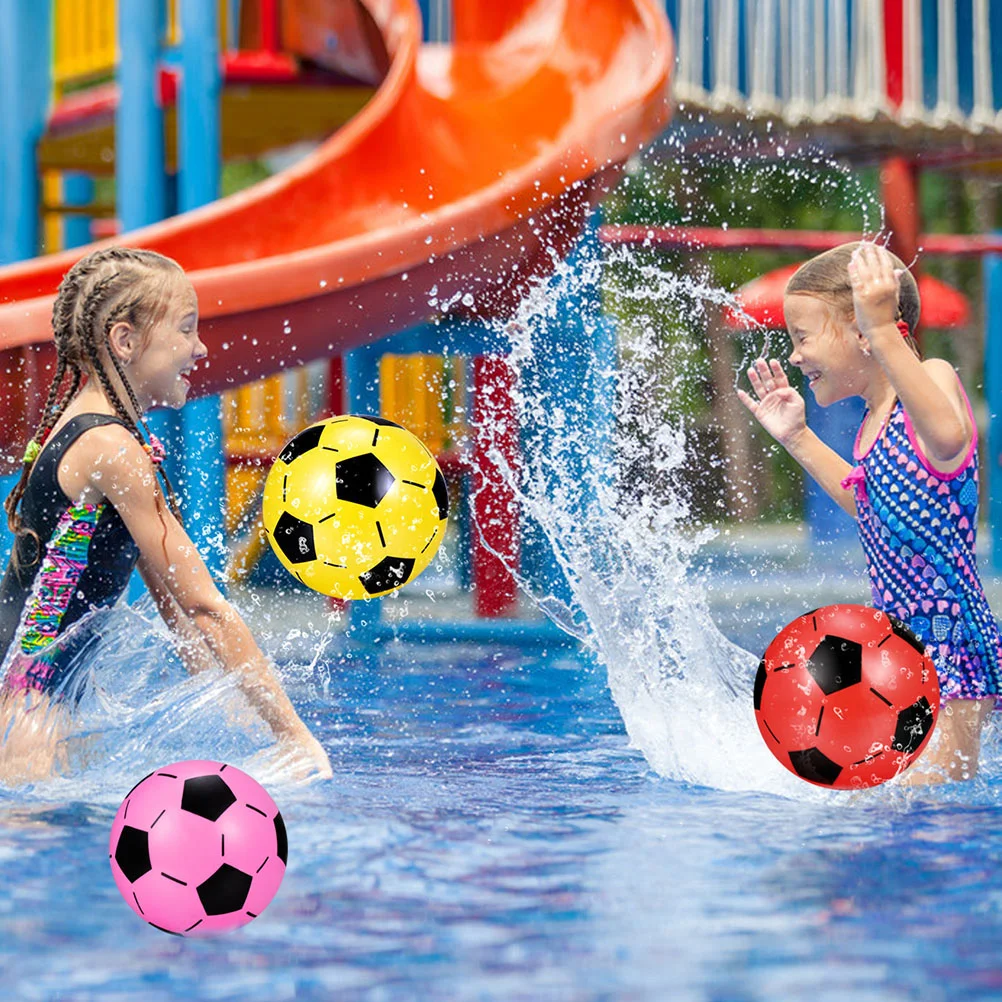 8 Pcs Inflatable Ball Kids Soccer Colorful Football Plastic Children Sports