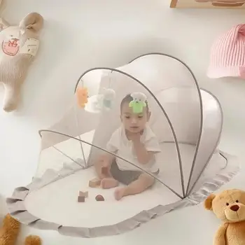 Zanzariera per lettino: confezione singola Yurta in plastica non decidata, presenta design pieghevole e copertura parasole, accessori ideali per bambini