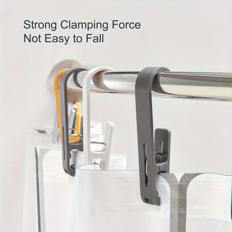 1pc Large Laundry Hook, Clothes Towel Pins Clips, Multipurpose Clothes Clip Hook, S-shape Hook for Clothing Drying Rack