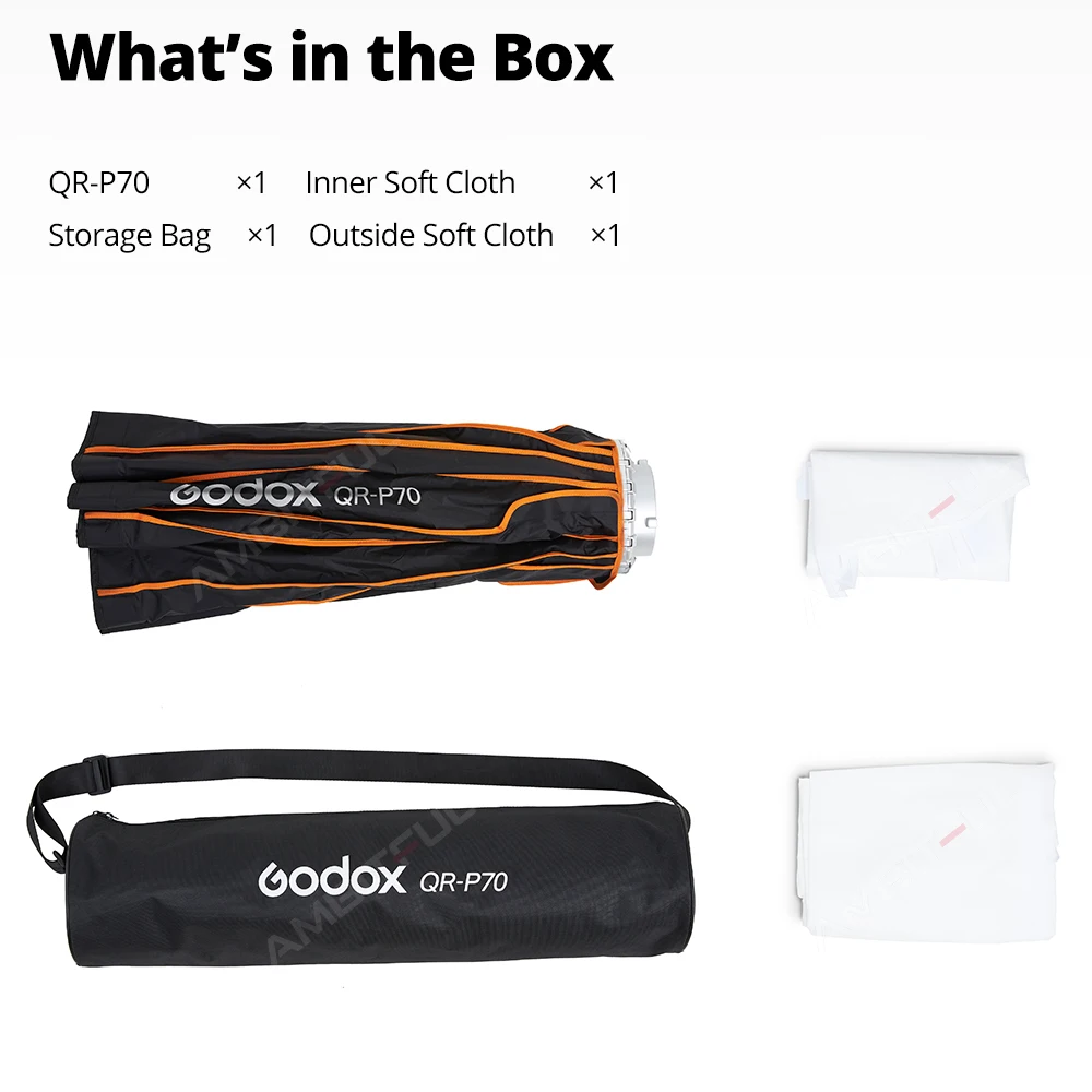 Godox QR-P70 70CM QR-P90 90CM QR-P120 12CM 퀵 릴리스 파라볼릭 딥 소프트박스 + 보웬스 마운트 스튜디오 플래시용 허니컴 그리드