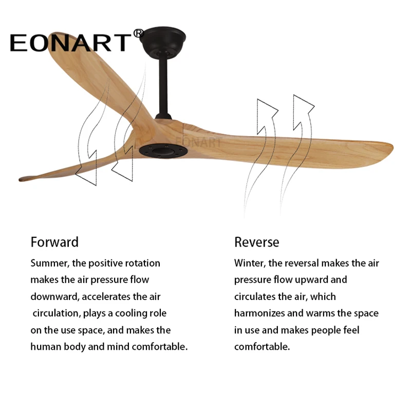 60 Inch Modern Solid wood DC Ceiling Fan Without Light Remote Control Wooden Ceiling Fans For Home 110V 220V Ventilador De Techo