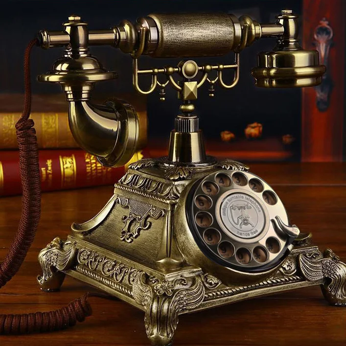 Rotate Vintage Fixed Telephone revolve Dial Antique Landline Phone For Office Home Hotel made of resin Europe style old people