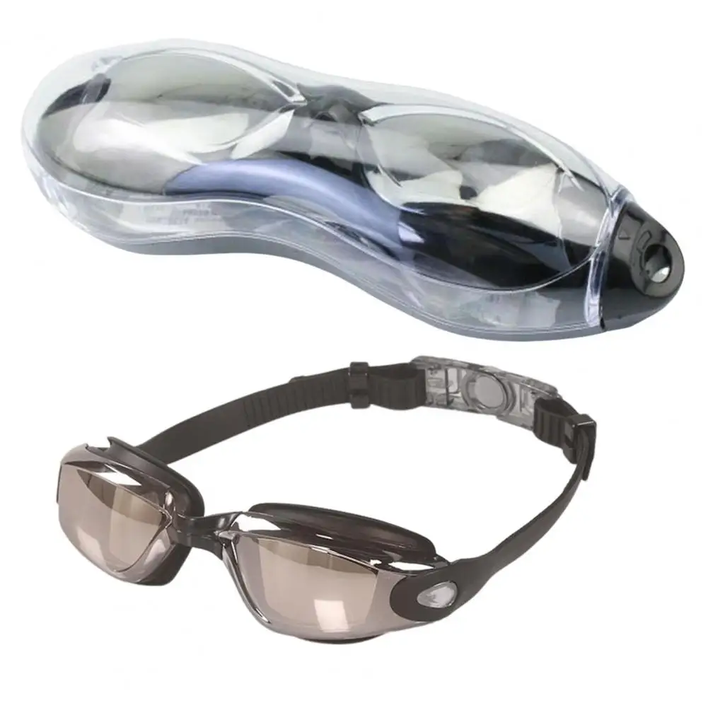 

Регулируемые плавательные очки, водонепроницаемые противотуманные плавательные очки для взрослых с УФ-защитой, силиконовое оборудование для дайвинга, линзы для мужчин