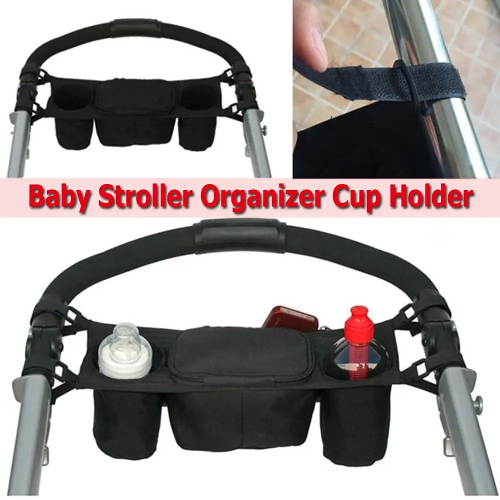 Carriage Hanging Bottle Storage Bag Baby Stroller Organizer Carriage Bag Baby Pram Bottle Cup Holder Infant Nappy Bags