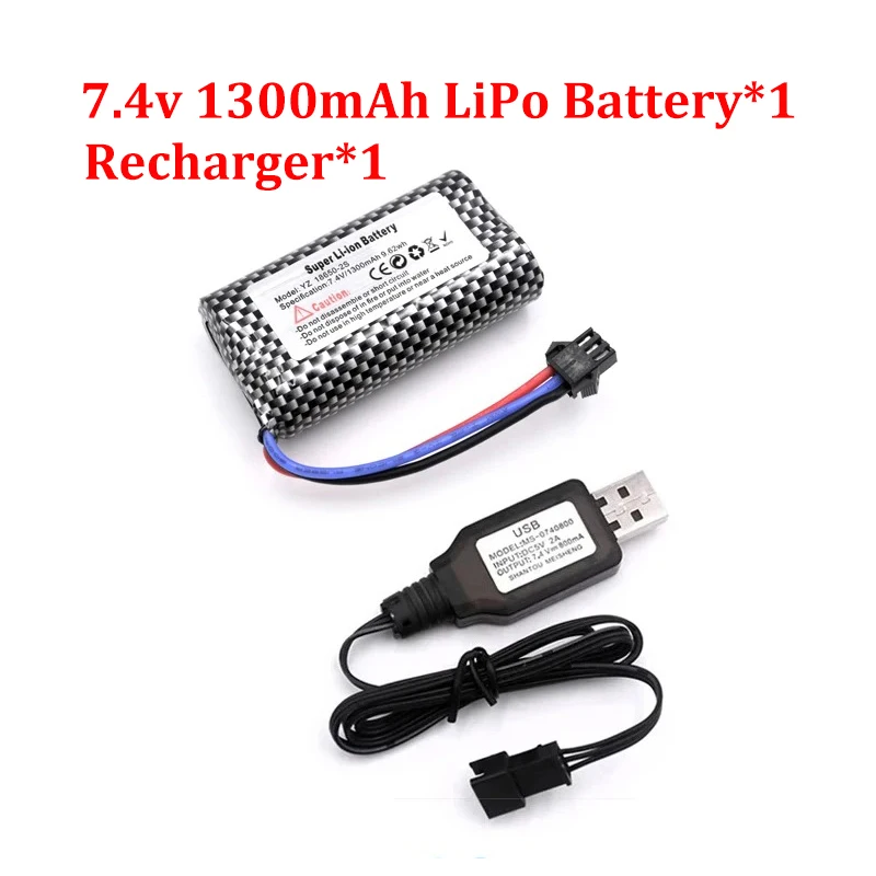 MN82 Remote Control Car Original Battery MN128 MN78 7.4V 1300mah Battery Original Charger LC79 MN MODEL 3