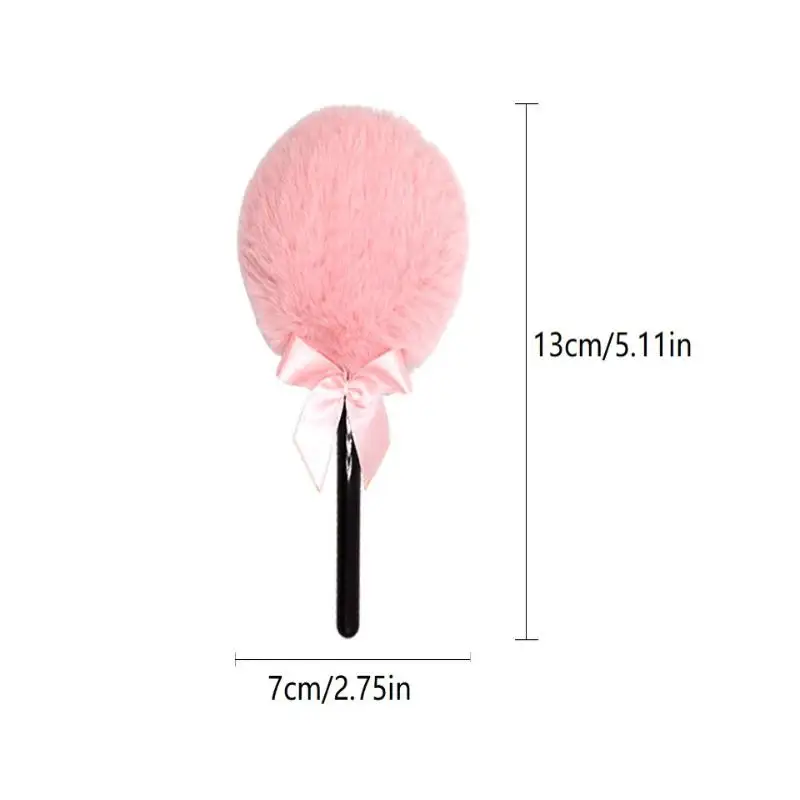 롤리팝 바디 파우더 어플리케이터 플러시 파우더 퍼프 손잡이 포함 바디 파우더 퍼프 부드러운 메이크업 도구 얼굴 및 몸 사용 용이