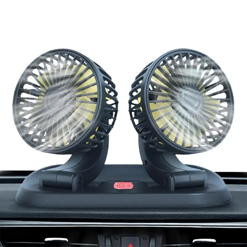 

Car Dashboard Fan Car Dashboard Cooling Fan Portable Truck Air Fan Car Cooling Air Fan Battery Powered For SUV Travel Boat