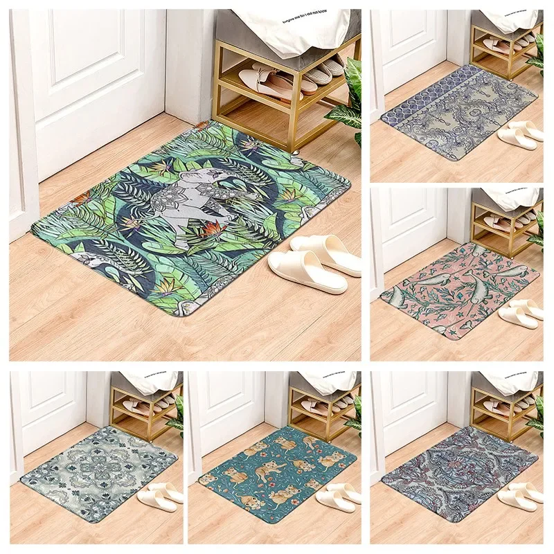 

Anti-slip Bath Mat Bathroom Small Rug Shower Mat Bedroom Boho room mat Bathtub toilet rug Foot Mat Entrance Door Mat Kitchen Mat