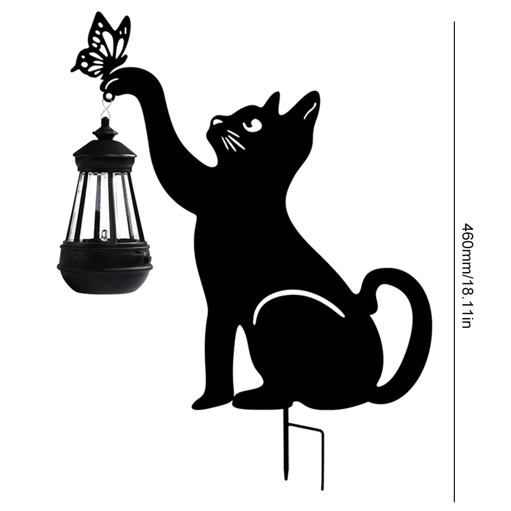 금속 고양이 개 말뚝, 태양열 조명, 방수 조경 조명, 야외 정원 잔디 마당용 태양열 정원 조명