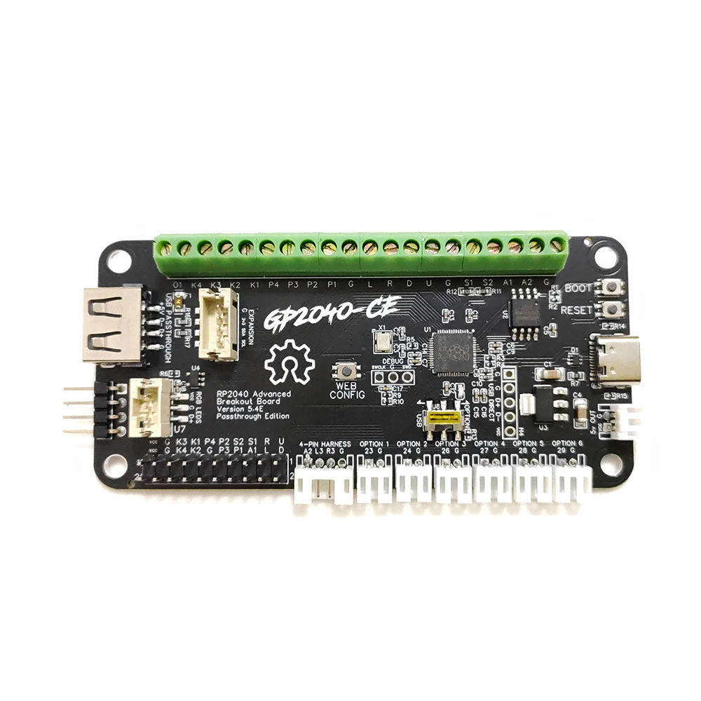 RP2040 Advanced Breakout Board USB Passthrough Fighting Board for Arcade Hitbox Mixbox Slimbox DIY Fighing Stick Work For PC PS4