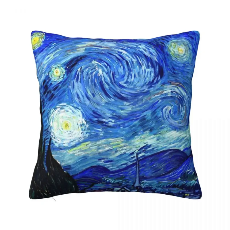 

Van Gogh Artwork Pillow Cover Starry Night Print Cushion Cover Pattern Pillow Case Kawaii Pillowcases For Sofa Home Decorative