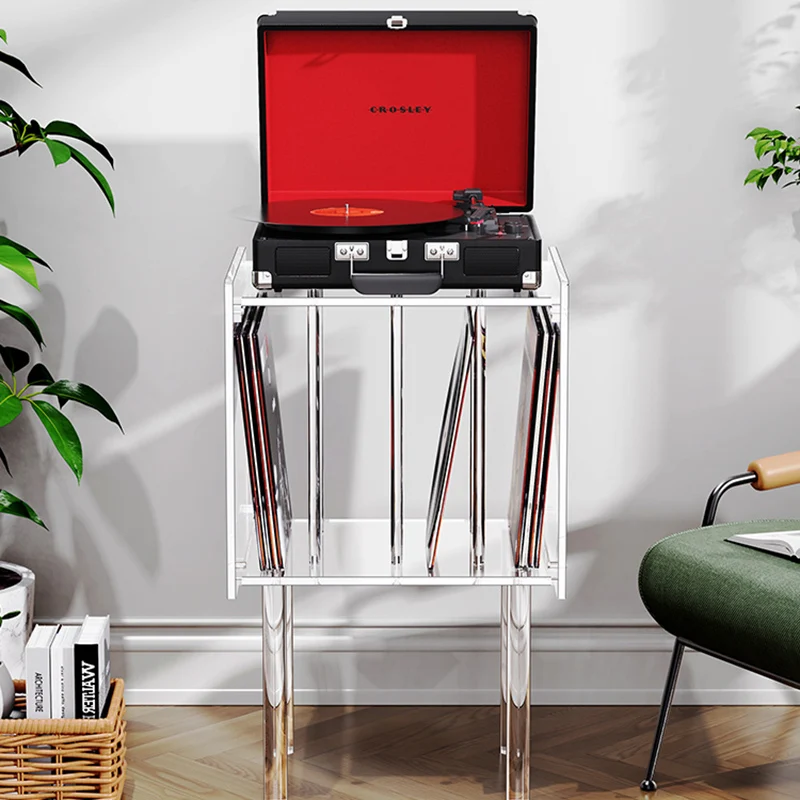 Shelf Cd Organizer Rack Display Storage Capacity Disc Radio Portable Tray Holder Large CD Rack Music Estante Retro Furnitures