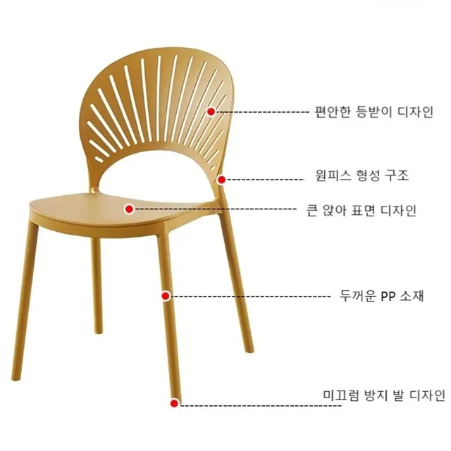 공간 효율성, 내구성, 스타일, 편안함을 갖춘 가정용 및 상업용 플라스틱 접이식 의자