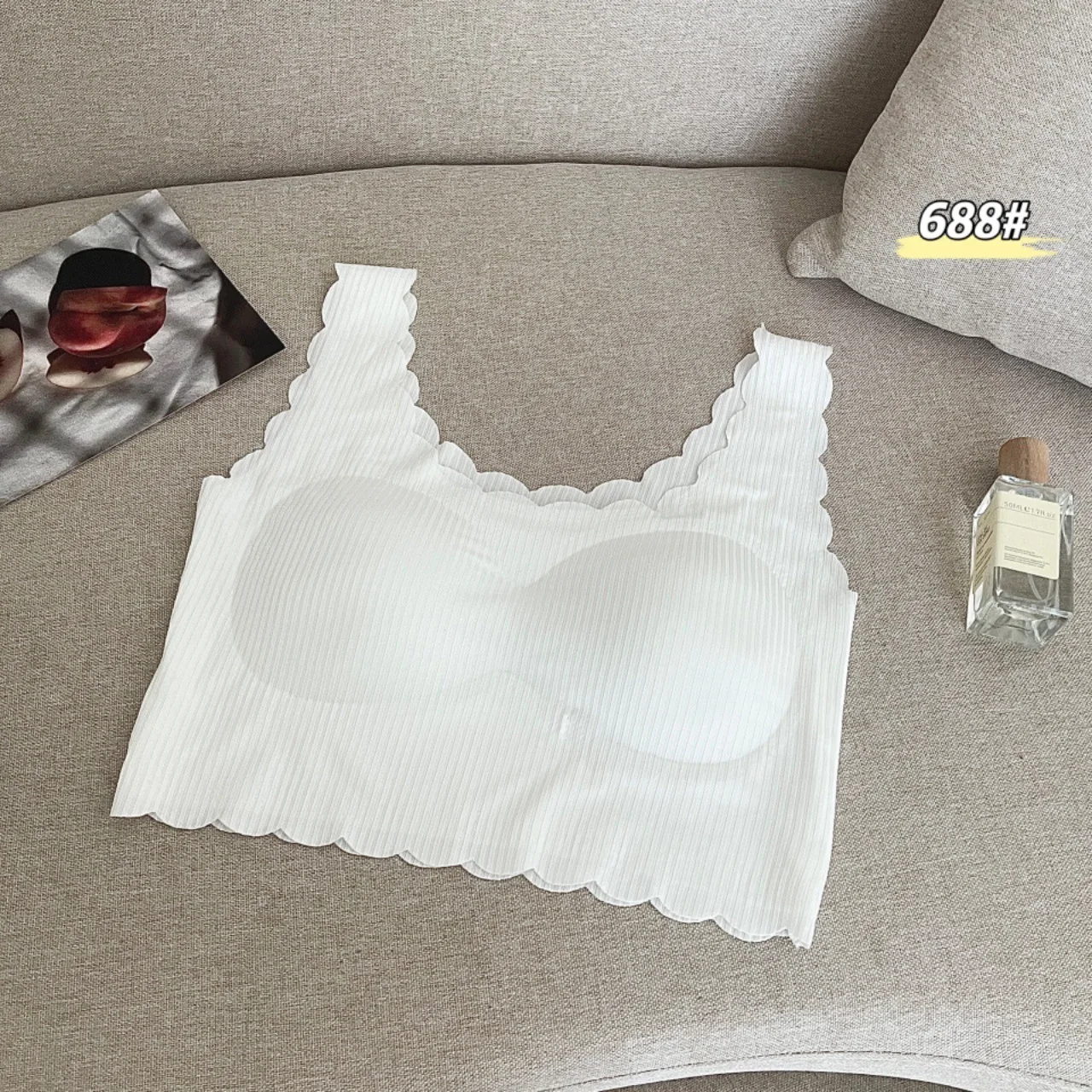 Sexy Lace Bras for Women Perspective Full Cup Solid Color Brassiere V-Neck Seamless Crop Top Female Push Up Breathable Lingerie