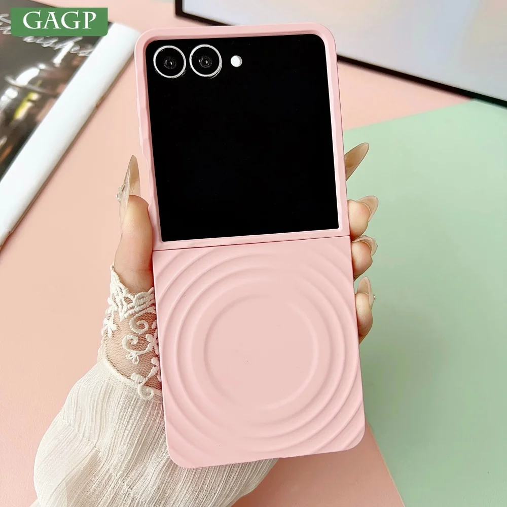 Magsafe Magnetic 2-in-1 Water Ripple Matte Phone Case - Pure Color Luxury Cover with Wireless Charging Capability