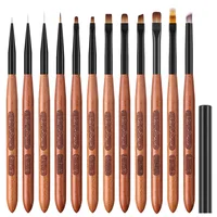 12Style Nail Art Brushes Set Nail Liner Brush Nail Painting Pen Acrylic UV Gel Brushes Crystal Ombre Manicure Tool Nail Brush 1
