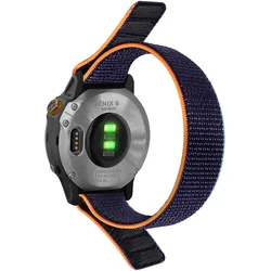 Ultralight Woven Nylon Hook Loop Watch Strap, 22mm - Quatix 5 6 (C)