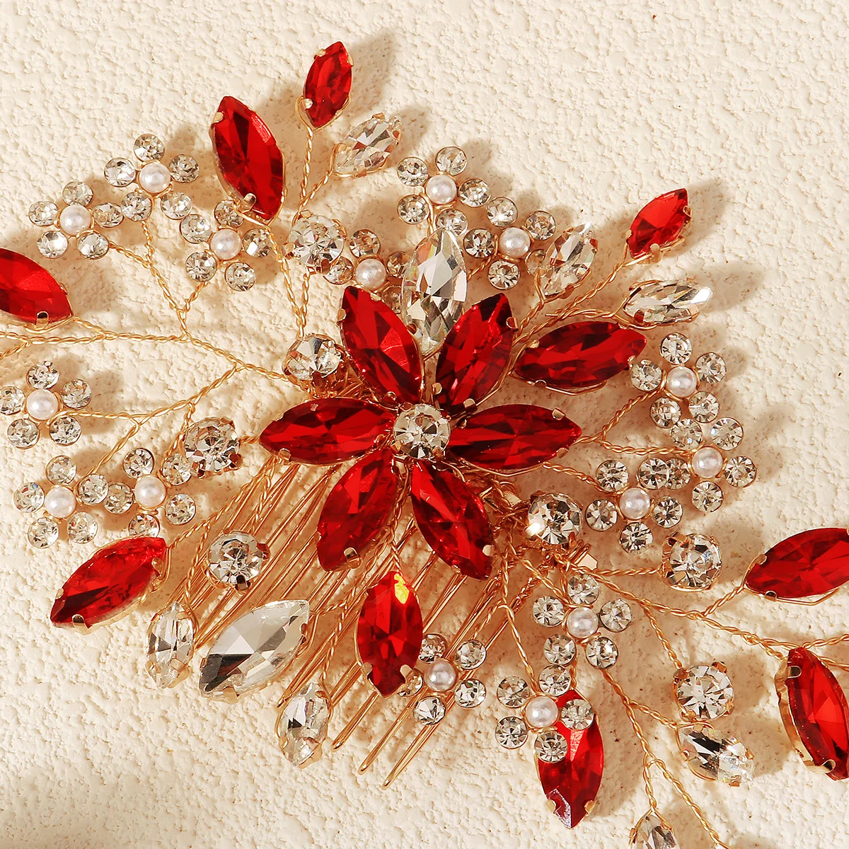 Luxus Kristall Blume Braut Haar Kamm Halloween Party Kopfbedeckungen Für Frauen Mode Haarnadeln Haar Zubehör Brautjungfer Geschenke – Detail 9