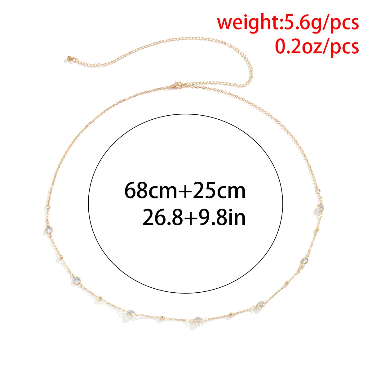 Sexy Body Waist Chain Jewelry For Women Vintage Minimalism Crystal Belly Belt Chain Bohemia Spring Summer Beach Vacation Bijoux - 6