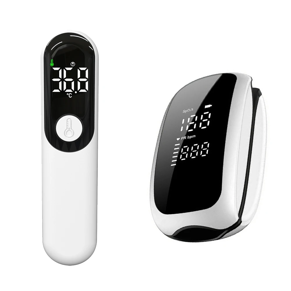 Rechargeable Child's Digital LED Display Pulse Oximeter with Strap and Lanyard