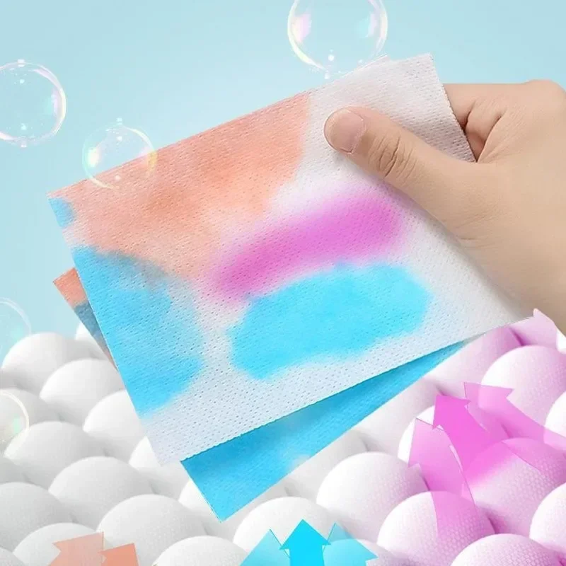 Laundry Tablets Laundry Paper Anti-Staining Clothes Sheets Anti-String Mixing Color Absorption 50 PCS/Bag Washing Accessories