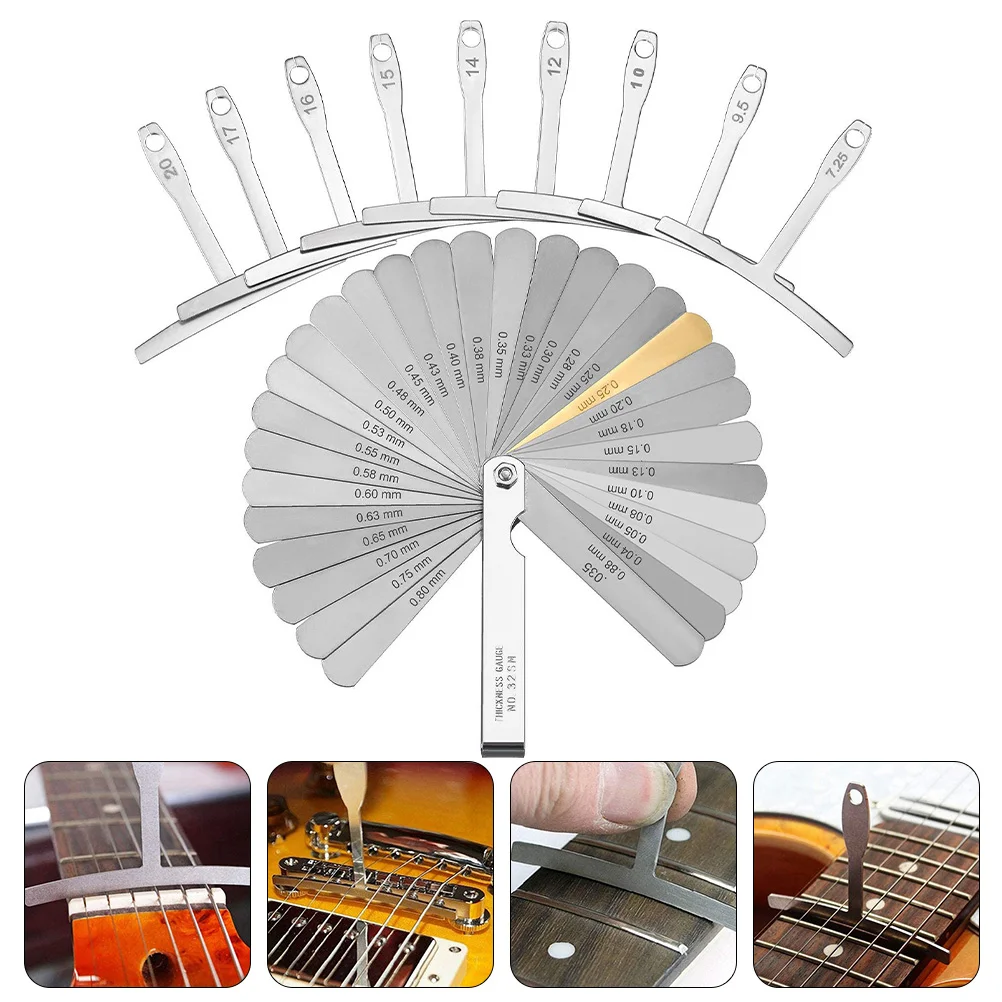 

Guitar Radius Gauges Guitar Feeler Gauge Guitar Luthier Tools Clearance Gauge Chord Pitch Neck Maintenance Accessories