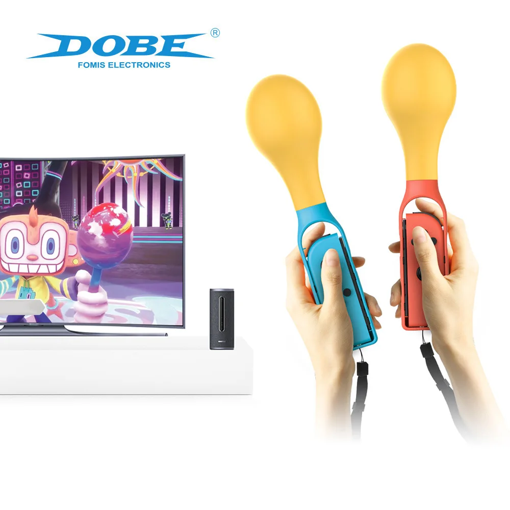 Maracas for Switch Left and Right Small Controller Somatosensory Game Handle for Switch OLED Controller Hammer Game Grip 1 Set