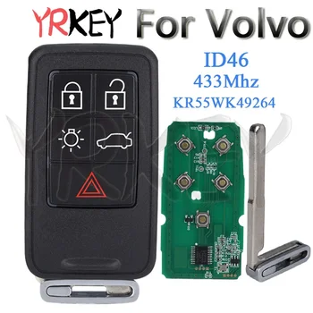 Car Key Fob FCCID KR55WK49264 for Volvo V40 V60 S80 XC70 XC60 S60 S60L 433Mhz FSK ID46 Chip 5 Buttons Car Smart Remote Key 1