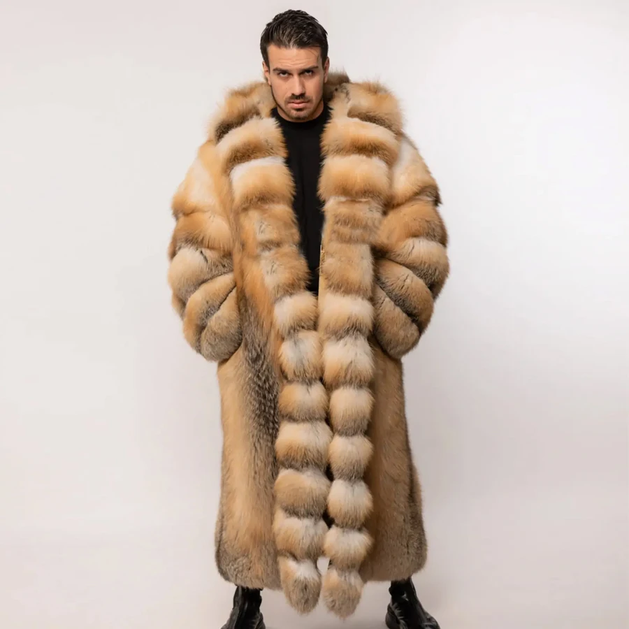 

Мужское меховое пальто, куртка из натурального меха, Лидер продаж, стильная мужская одежда, зимнее теплое меховое пальто